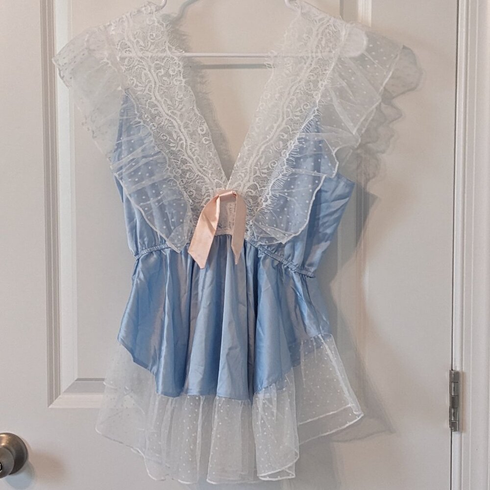 Blue & White Baby Doll - Size Medium